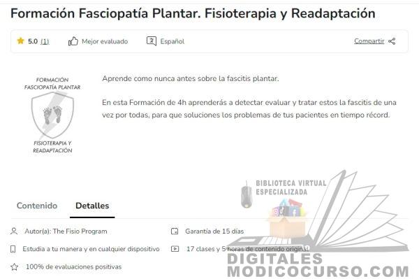 Formación Fasciopatía Plantar. Fisioterapia y Readaptación